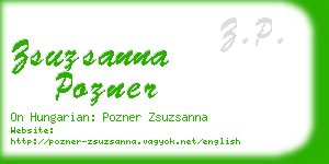 zsuzsanna pozner business card